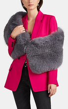 Load image into Gallery viewer, Arabella Blue Fox Fur Scarf Pearl Grey