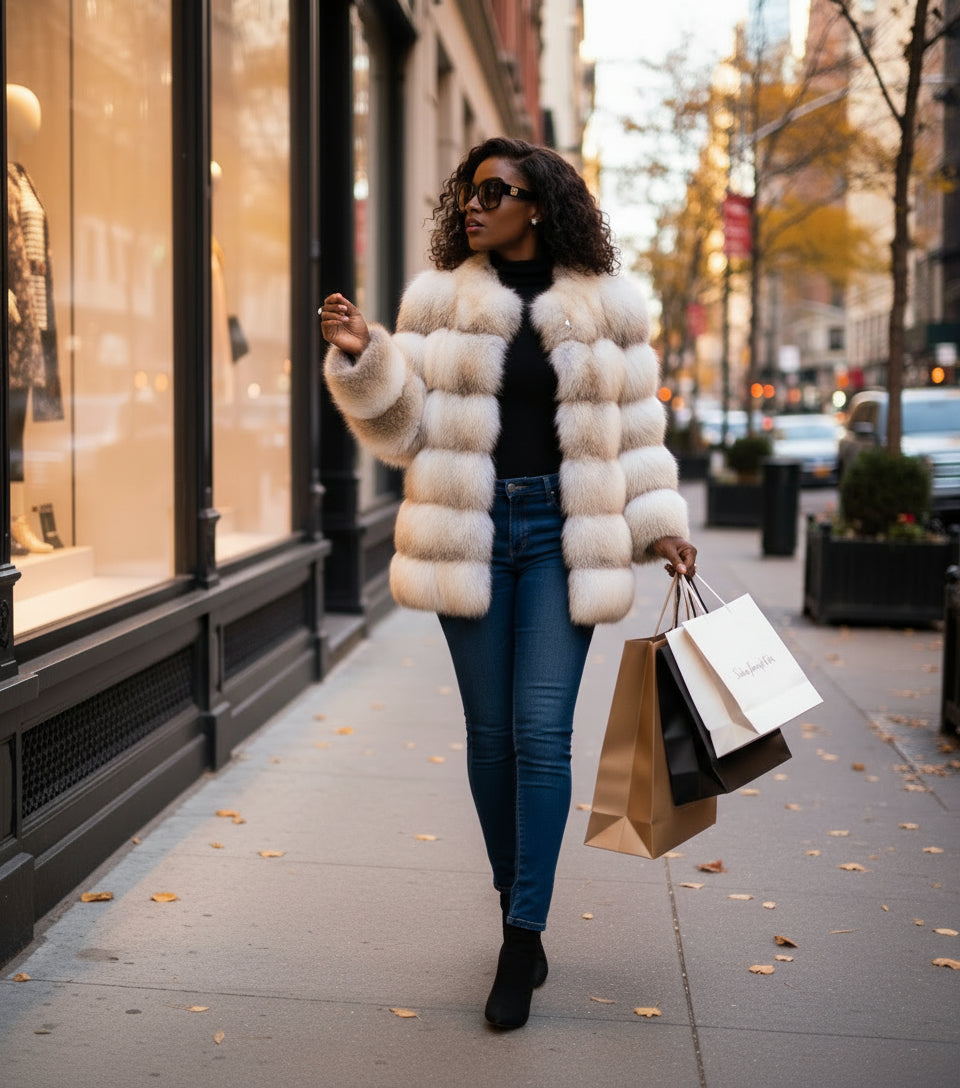 Olga Fox Fur Jacket – Lilly e Violetta