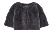 Load image into Gallery viewer, Sarah Mini Mink Fur Jacket Anthracite