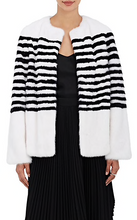 Load image into Gallery viewer, Marilena Striped Mink Fur Jacket