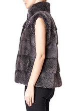 Load image into Gallery viewer, alice womens mink vest 60cm Anthracite 3