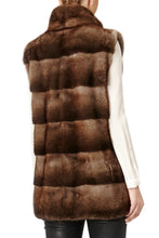 Load image into Gallery viewer, alice womens mink vest 70cm Mahogany 3