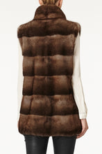 Load image into Gallery viewer, alice womens mink vest 70cm Mahogany 4