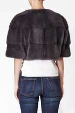 Load image into Gallery viewer, Sarah Mini Mink Fur Jacket Anthracite