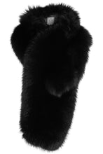Load image into Gallery viewer, arabella womens fox fur scarf  Nero Fox