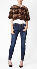 Load image into Gallery viewer, Sarah Mini Mink Fur Jacket Bosco