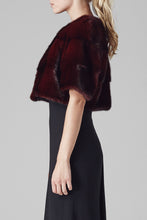 Load image into Gallery viewer, Sarah Mini Mink Fur Jacket Claret