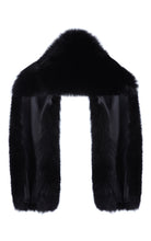 Load image into Gallery viewer, Arabella Blue Fox Fur Scarf Nero
