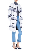 Load image into Gallery viewer, Sarah Long (100cm) Striped Mink Fur Coat