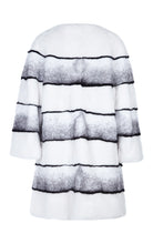 Load image into Gallery viewer, Sarah Long (100cm) Striped Mink Fur Coat