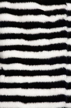 Load image into Gallery viewer, marilena womens mink coat Bianco & Nero Stripes 4