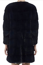 Load image into Gallery viewer, sarah womens long 80cm mink coat Nero 4