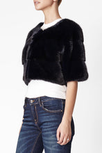 Load image into Gallery viewer, Sarah Mini Mink Fur Jacket Blu