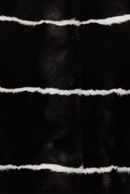 Load image into Gallery viewer, sarah womens striped mink jacket Nero & Bianco Stripes 9