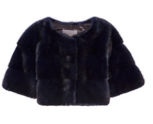 Load image into Gallery viewer, Sarah Mini Mink Fur Jacket Blu