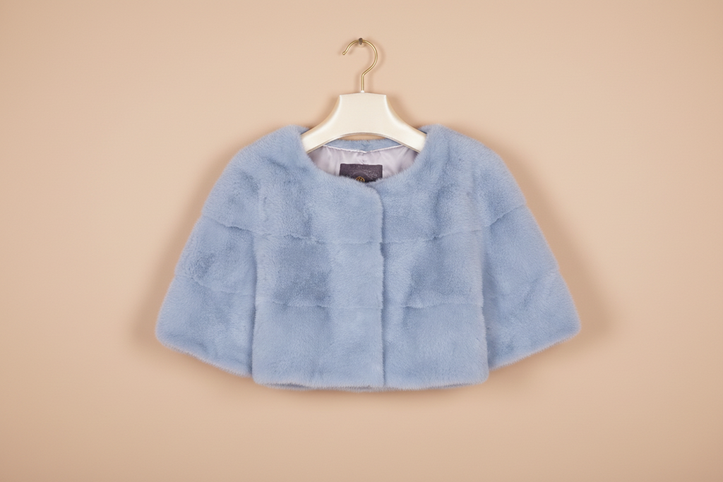 Sarah Mini Mink Fur Jacket Cielo
