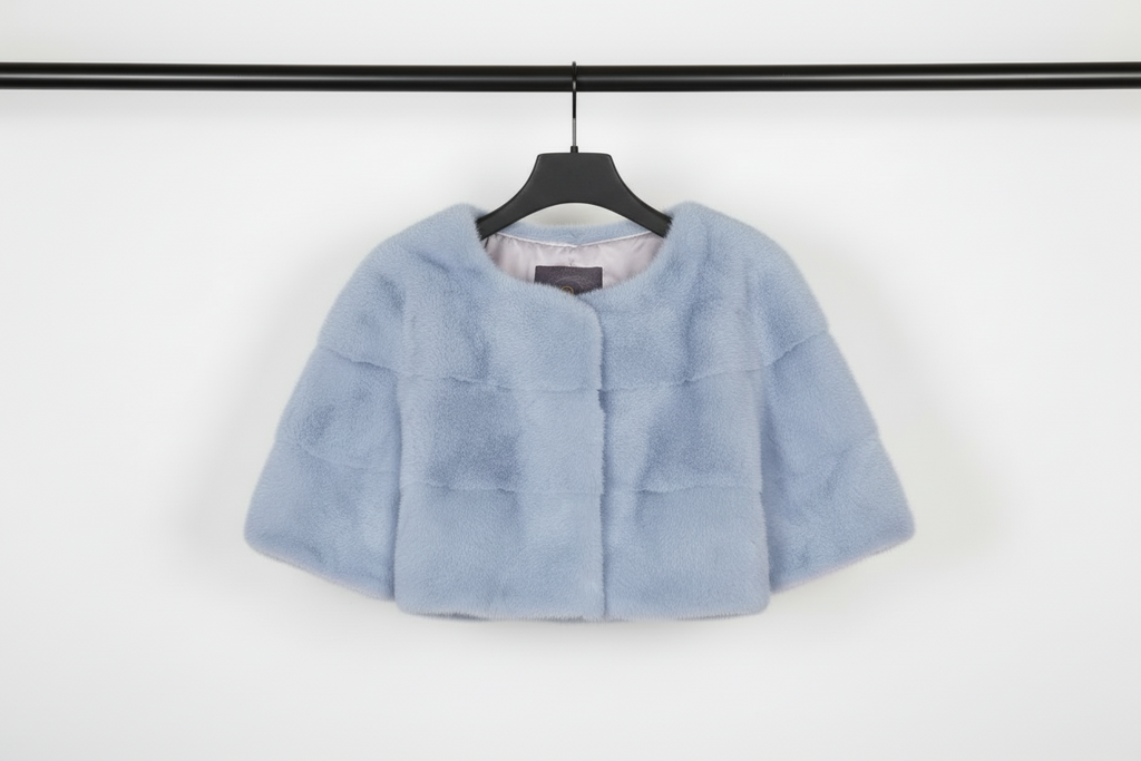 Sarah Mini Mink Fur Jacket Cielo