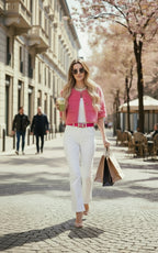 Sarah Mini Mink Fur Jacket Fuxia