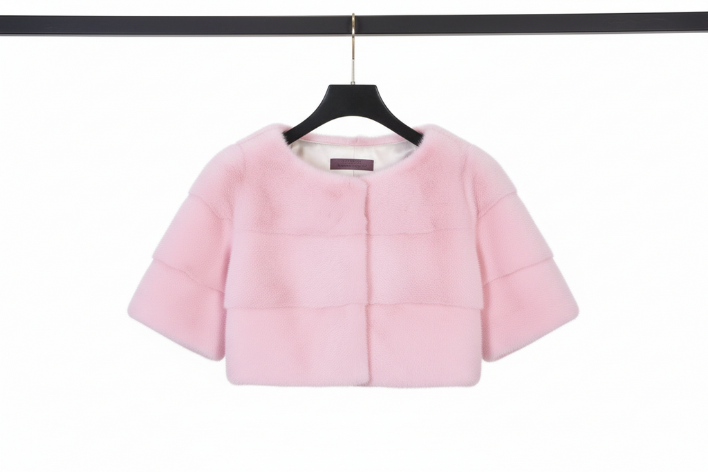 Sarah Mini Mink Fur Jacket Geranio
