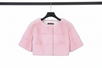Sarah Mini Mink Fur Jacket Geranio