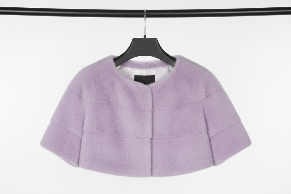 Sarah Mini Mink Fur Jacket Lavender