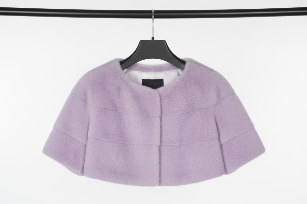 Sarah Mini Mink Fur Jacket Lavender