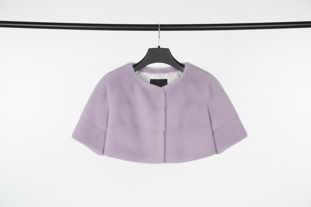 Sarah Mini Mink Fur Jacket Lavender