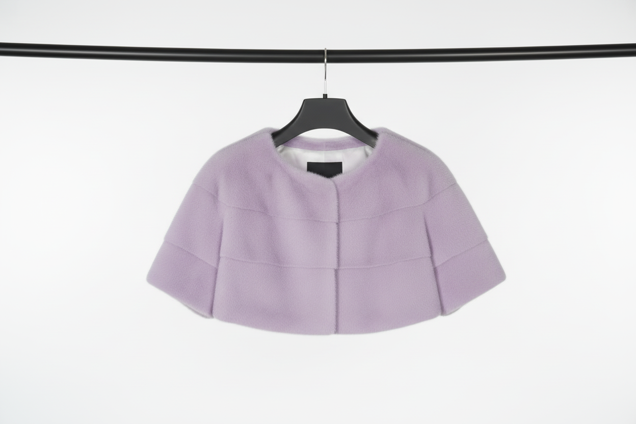 Sarah Mini Mink Fur Jacket Lavender