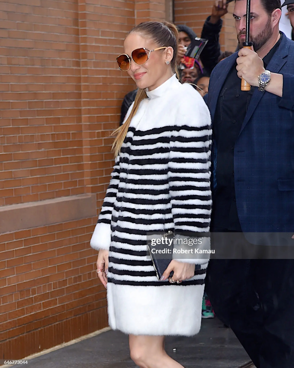 Marilena Striped Mink Fur Jacket