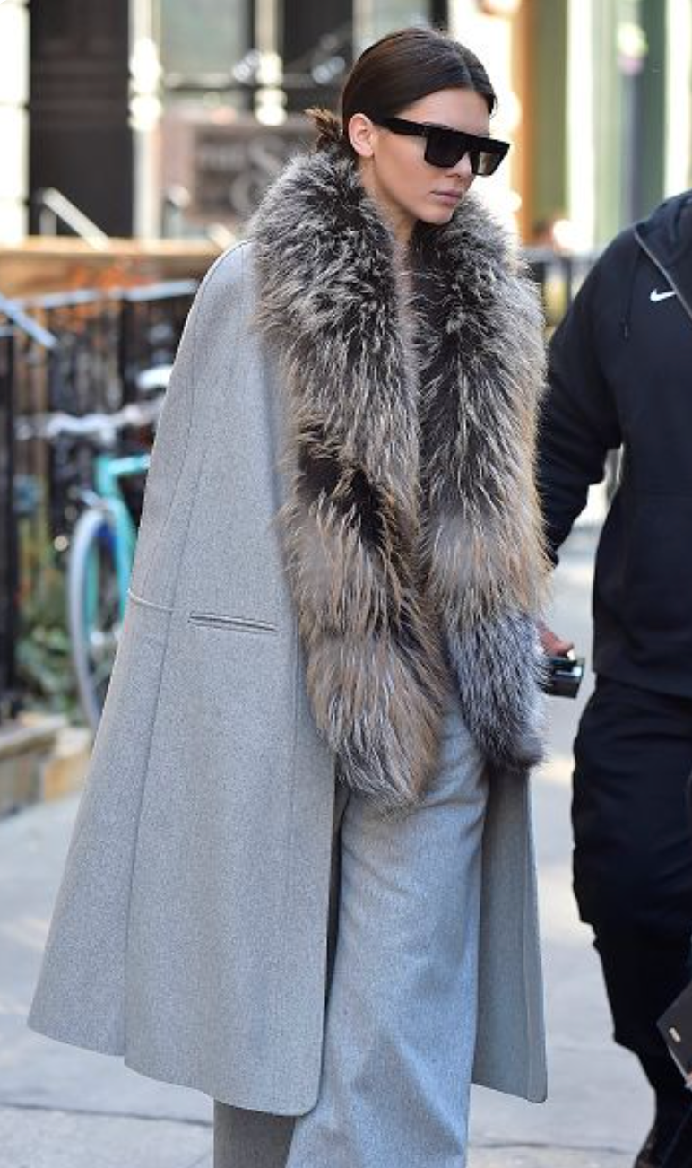 Arabella Cross Fox Fur Scarf Gold