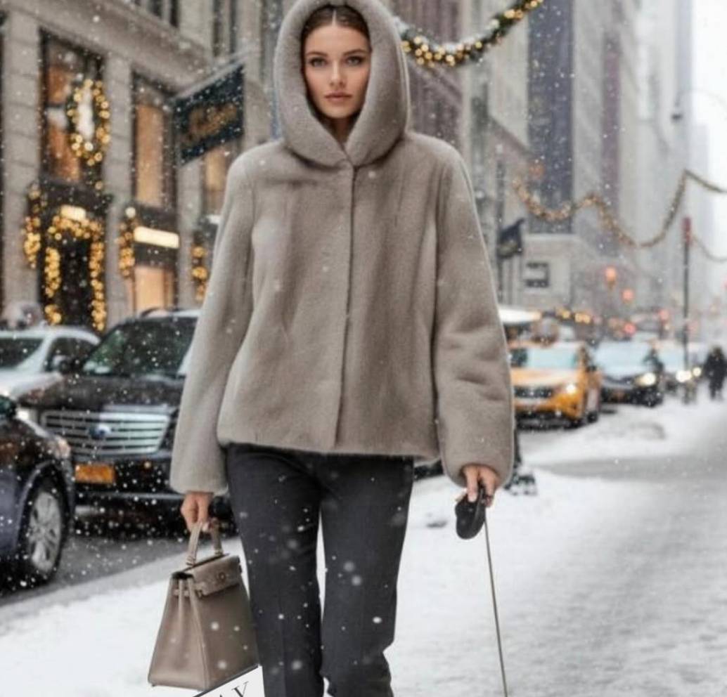 Katie Hoody Mink Fur Jacket