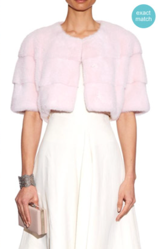 Sarah Mini Mink Fur Jacket Acqua Di Rose