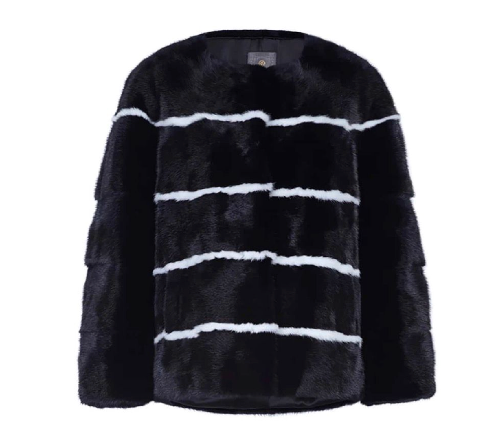 Sarah Striped Mink Fur Jacket