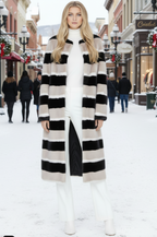 Marilena Long Multi Mink Fur Coat
