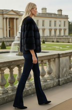 Sarah Mink Fur Jacket Black