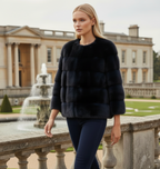 Sarah Mink Fur Jacket Black
