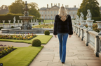 Sarah Mink Fur Jacket Blu