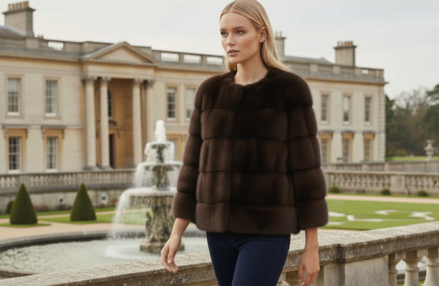 Sarah Brown mink jacket