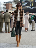 Alice Women's Long Mink Fur Vest 80 cm