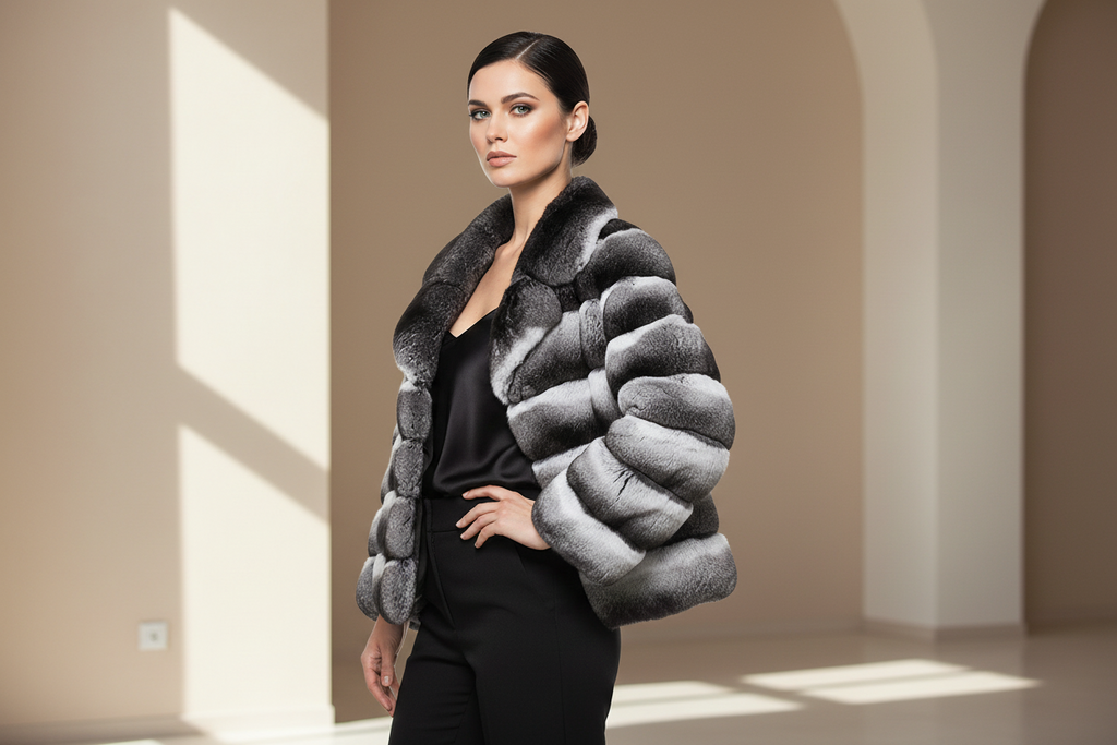 Allie Women's Chinchilla Fur Jacket