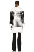 Marilena Striped Mink Fur Jacket 100 cm