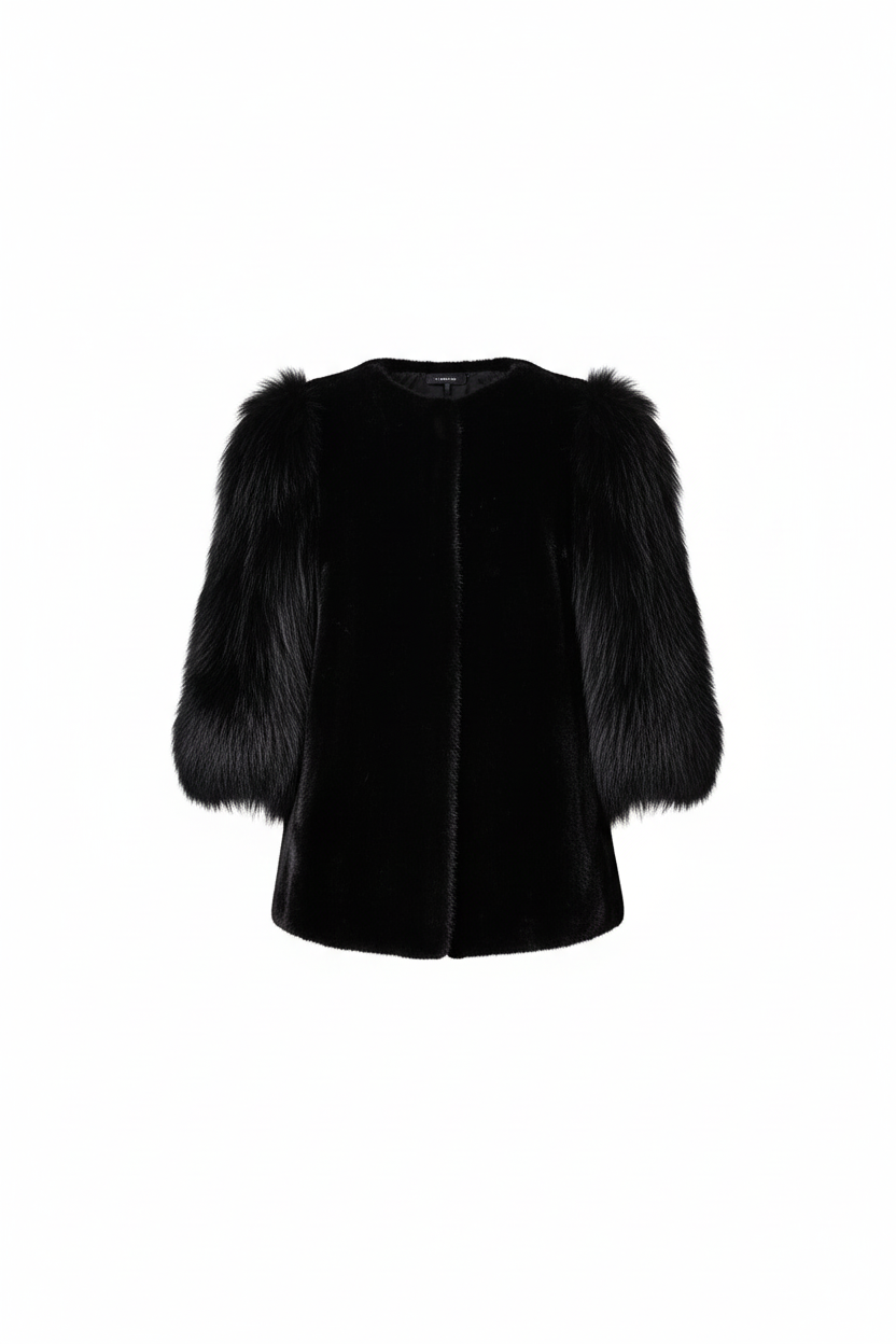 Gaga Mink and Fox Fur Jacket