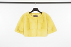 Sarah Mini Mink Fur Jacket Limone