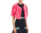 Sarah Mini Mink Fur Jacket Fuxia