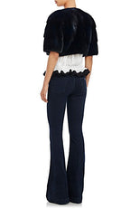 Sarah Mini Mink Fur Jacket Black Nero