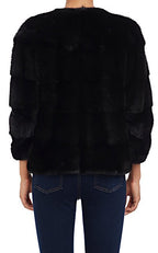 Sarah Mink Fur Jacket Black