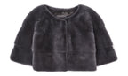 Sarah Mini Mink Fur Jacket Anthracite (Dark Grey)