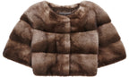 Sarah Mini Mink Fur Jacket Bosco