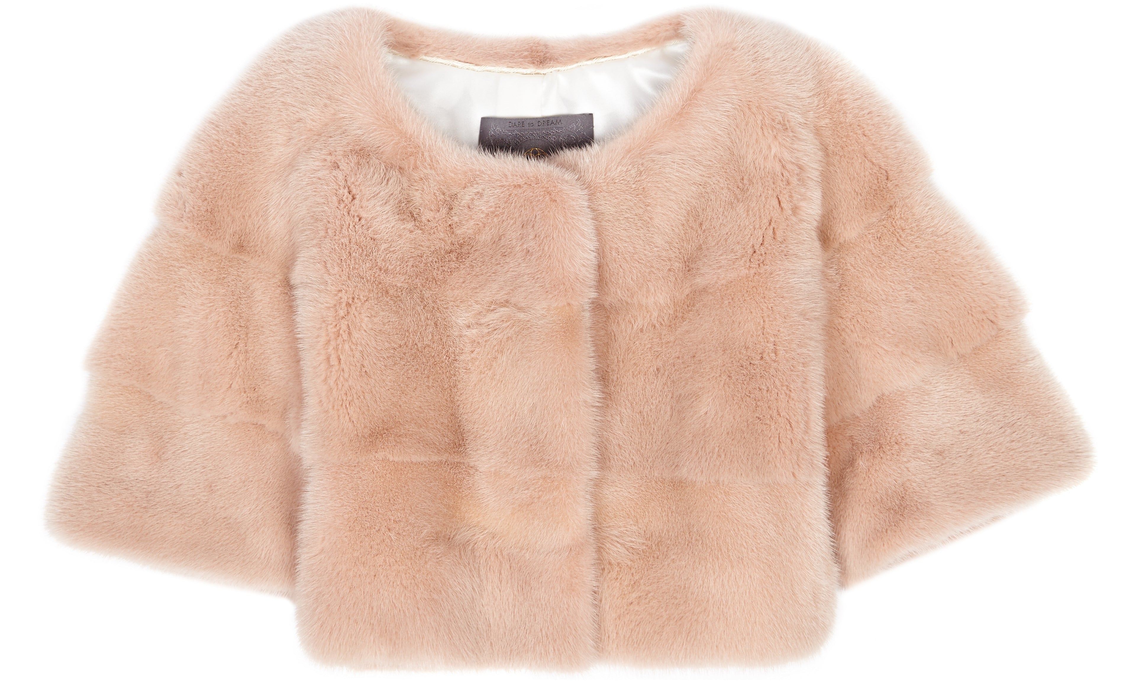 Sarah Mini Mink Fur Jacket Sabbia