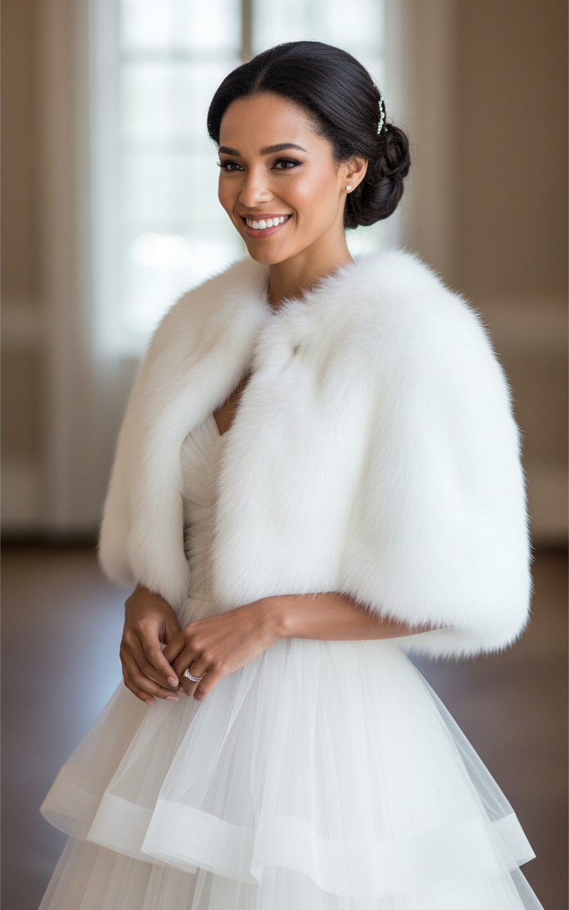 Michaela Fox Fur Cape